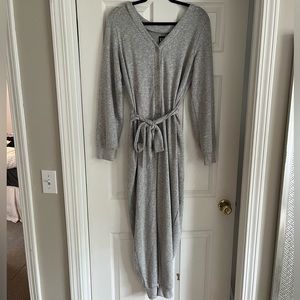 Gap Gray Long-Sleeve Jumpsuit